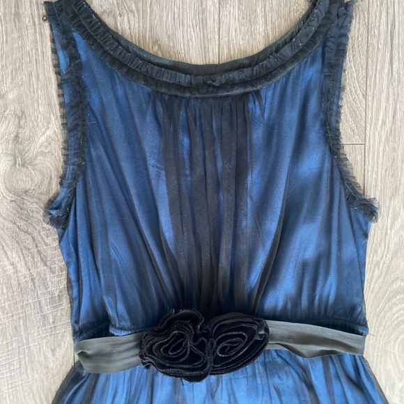 Anthropologie Tulle Ruffle Fit Flare Dress - Picture 3 of 5